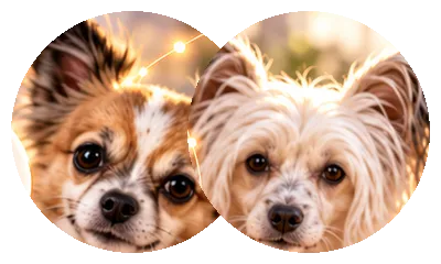 Sunny Boy und Dandy Lion, das DogDesk-Logo
